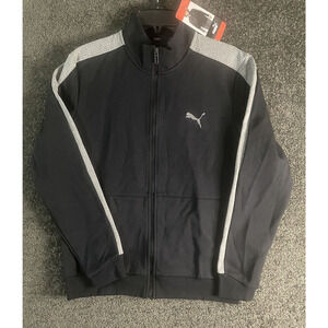 Puma Jacket Men’s Medium Full Zip Black Track Casual NWT